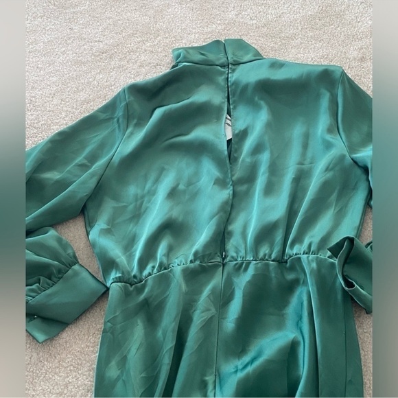 Zara Green Satin Dress NWT - Picture 5 of 5